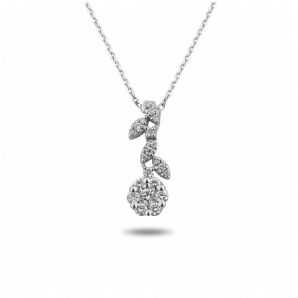  KL0000453 2,77 GRAM 0,29 KARAT REİNA TAŞLI PIRLANTALI KOLYE